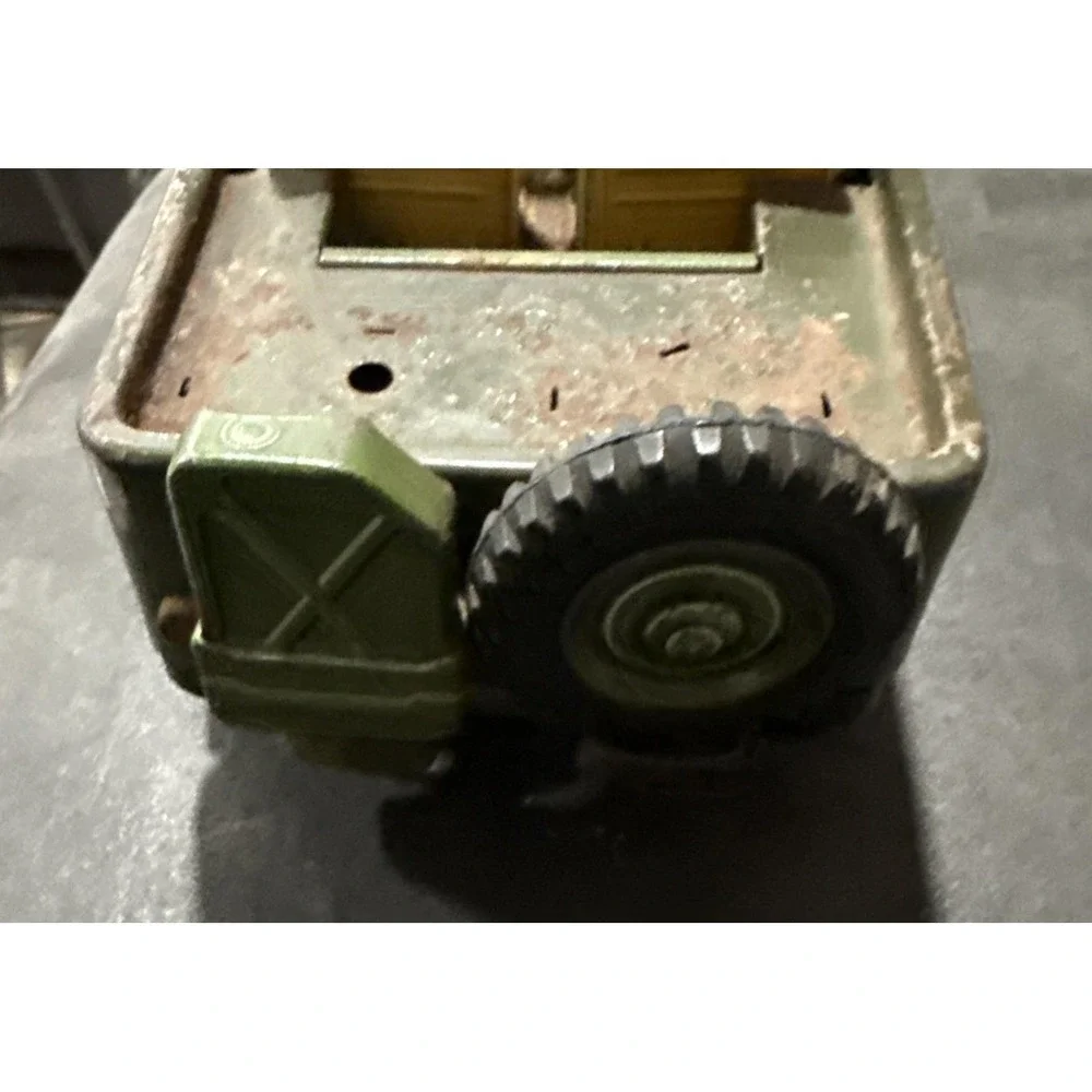 Vintage 1950s Army Command Jeep Tin Litho Made in Japan By TN Nomura
